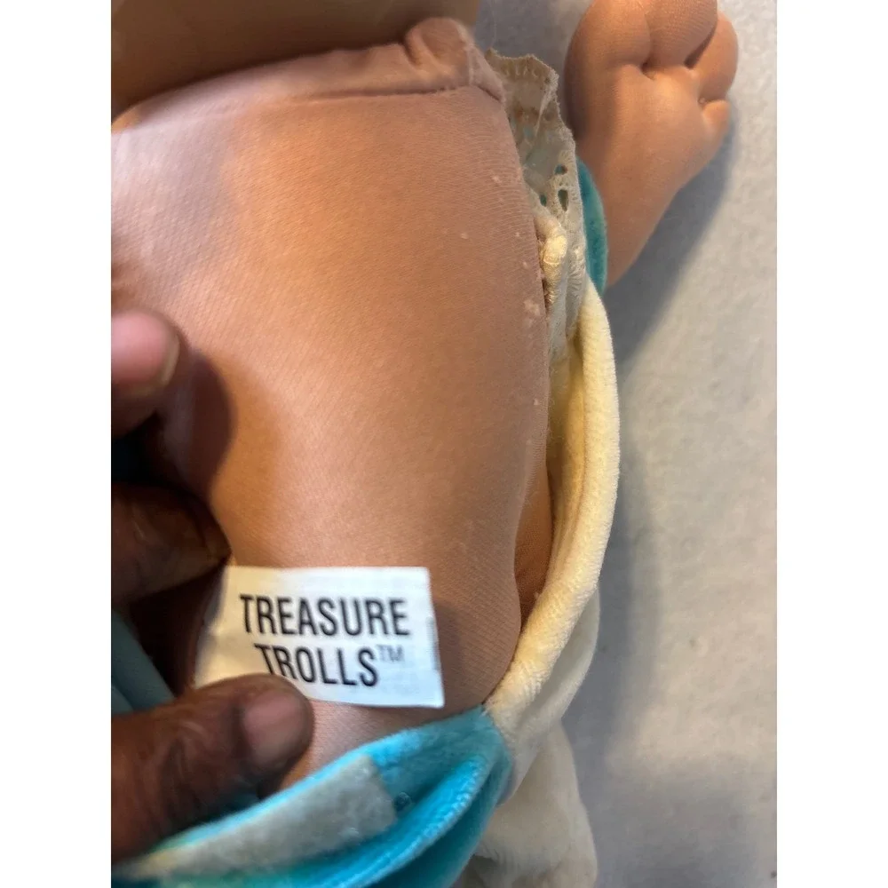 Treasure Trolls 1991 Baby Doll Pink White Blue Outfit Vintage Toy Collectible
